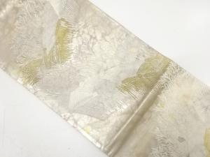 アンティーク　銀引箔　古都の四季模様織り出し袋帯（材料）